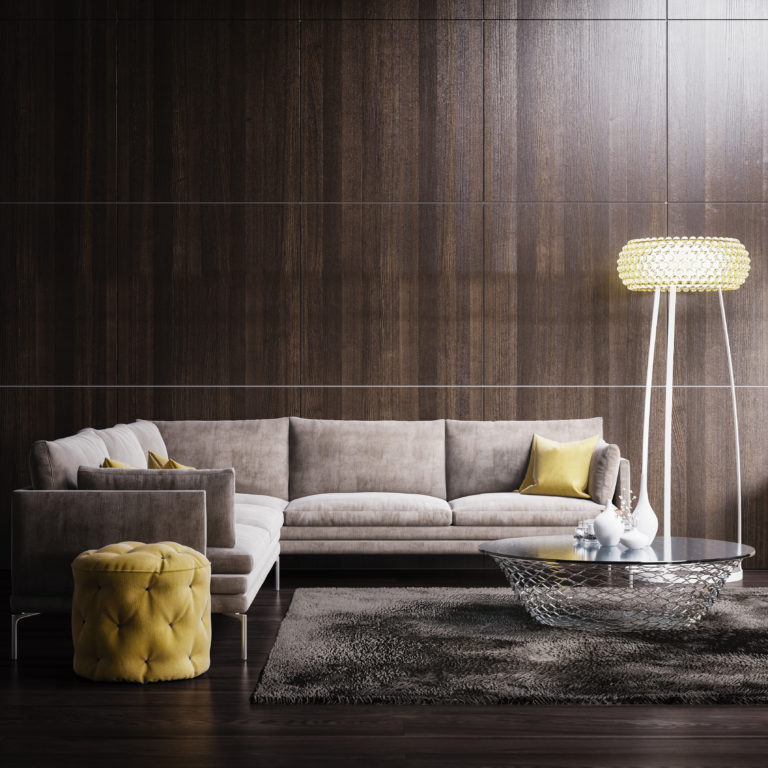 Luxury modern Living room Interior design(3d render)